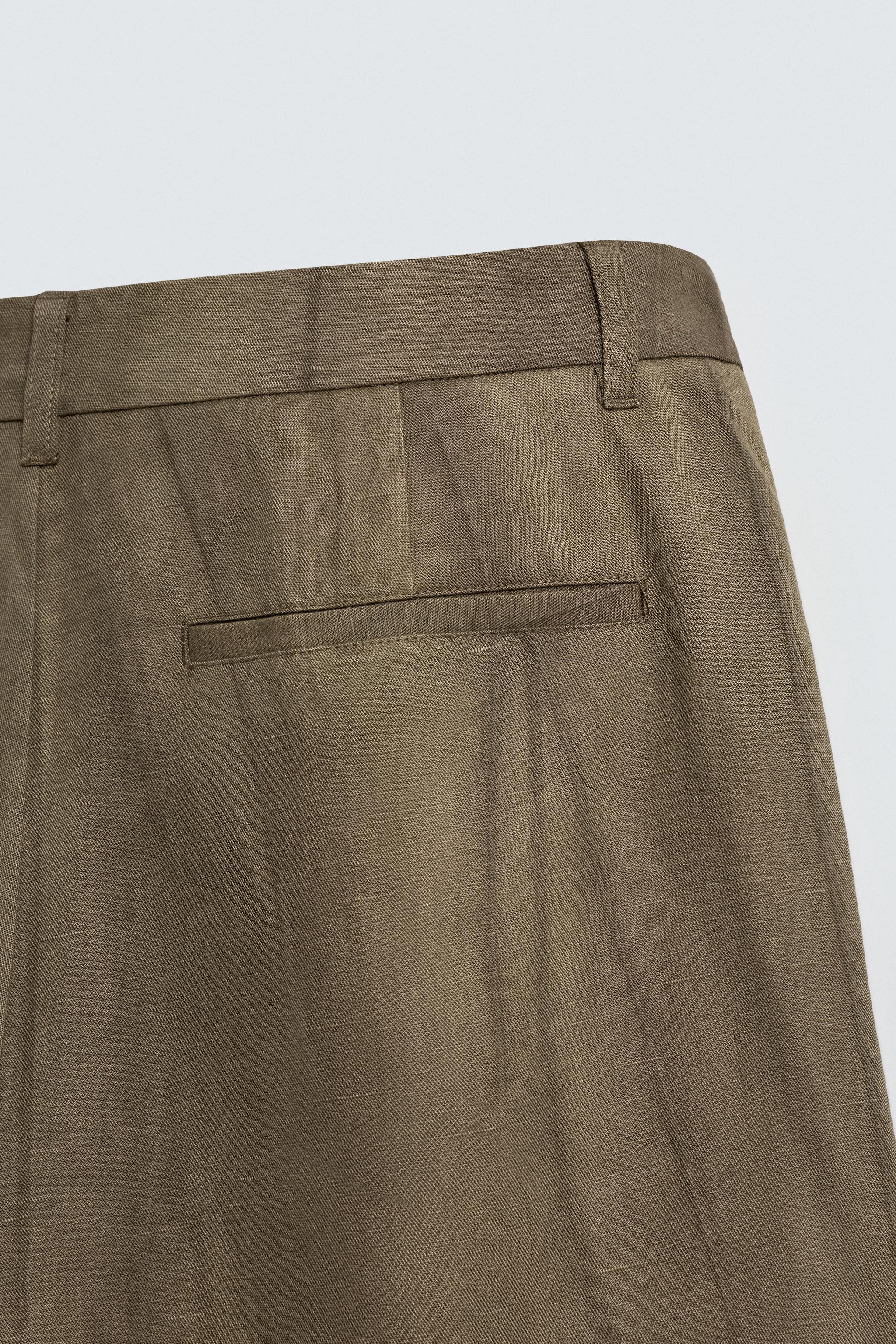 TIE-DYE PRINT PLEATED PANTS